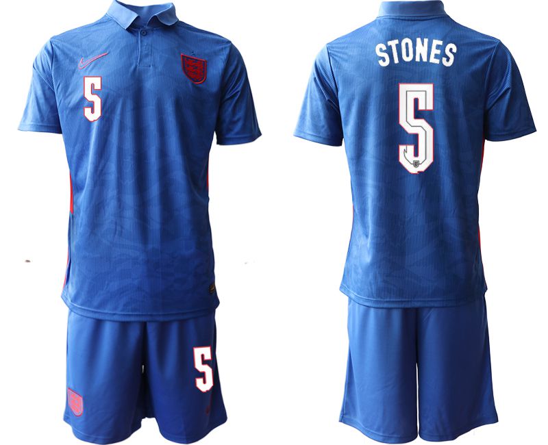 Men 2020-2021 European Cup England away blue #5 Nike Soccer Jersey->england jersey->Soccer Country Jersey
